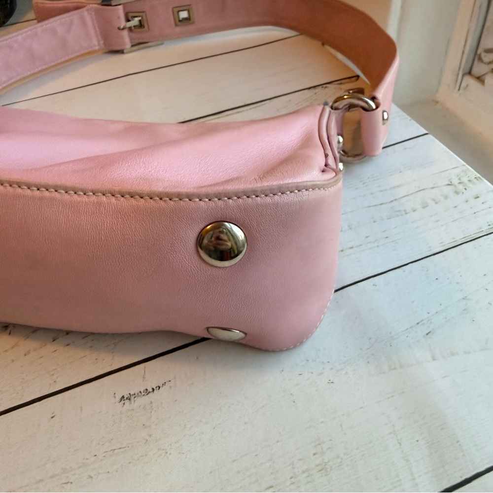 Perlina | Shimmery Pink Leather Shoulder Bag - Picture 6 of 16